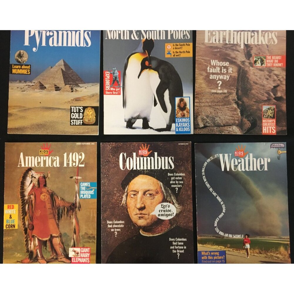Kids Discover Magazine Lot of 6 Pyramids Earthquakes America Columbus Weather